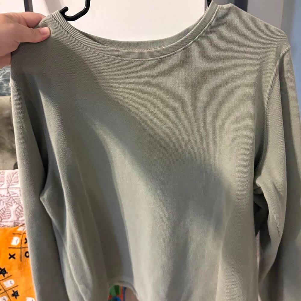 Sonoma-goods-for-life Women's Green and Grey Shirt